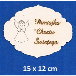 BEERMATA #1,5mm 610g Tektura introligatorska BIAŁA / birmata / Pamiątka Chrztu Świętego 15x12cm Grawer/ Chrzest / 8989